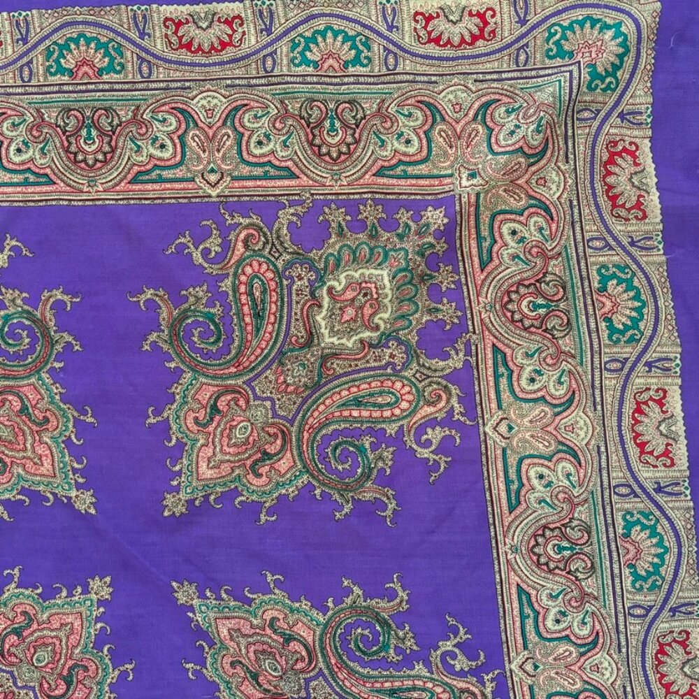 Vintage 100% wool Specialty House Scarf 34" x 28" - Picture 3 of 4